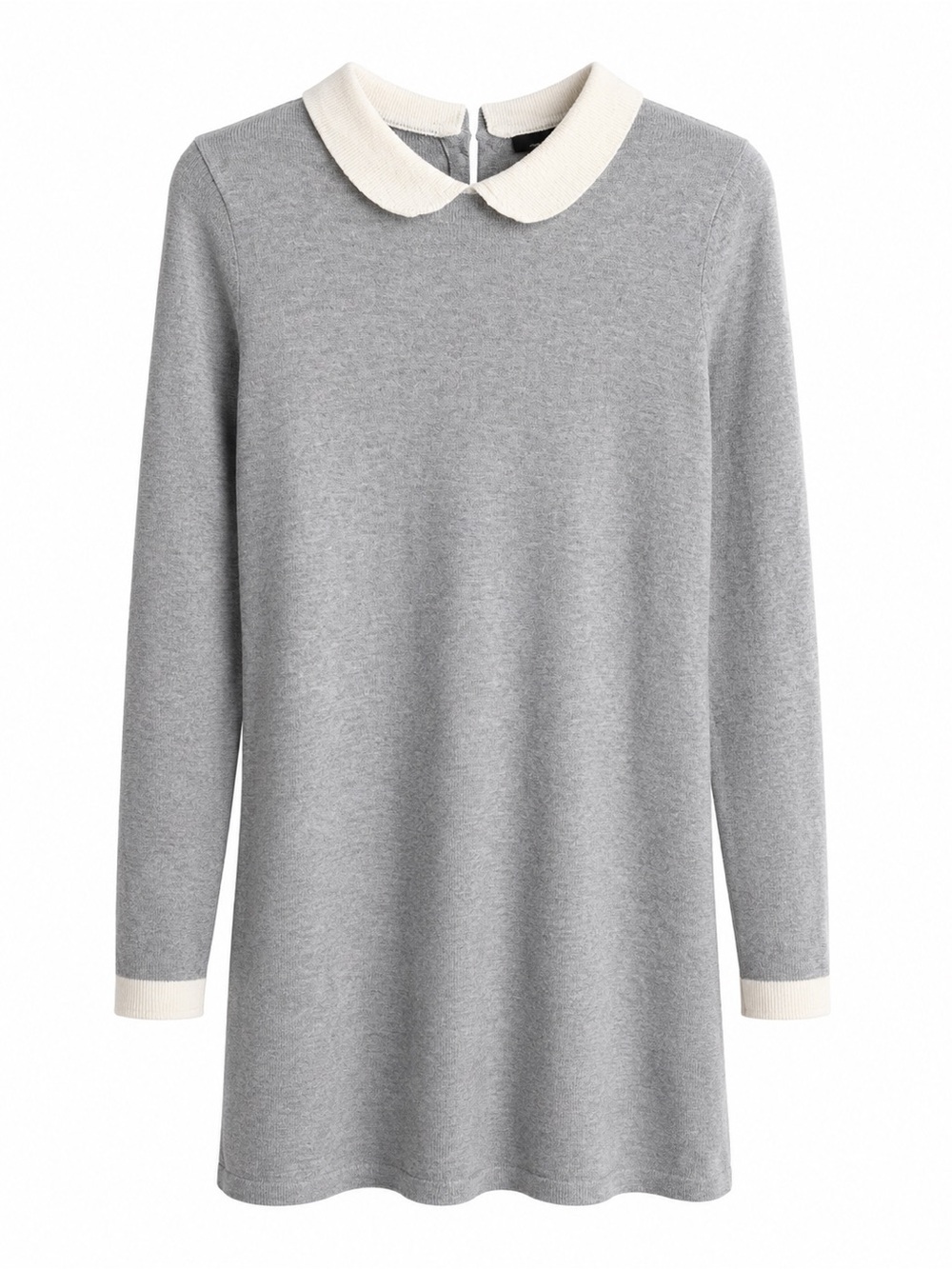 Forever 21 Grey Knit Peter Pan Collar Mini Dress Size S